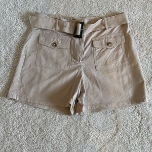 LOFT Tan Women's Cargo Shorts with Belt